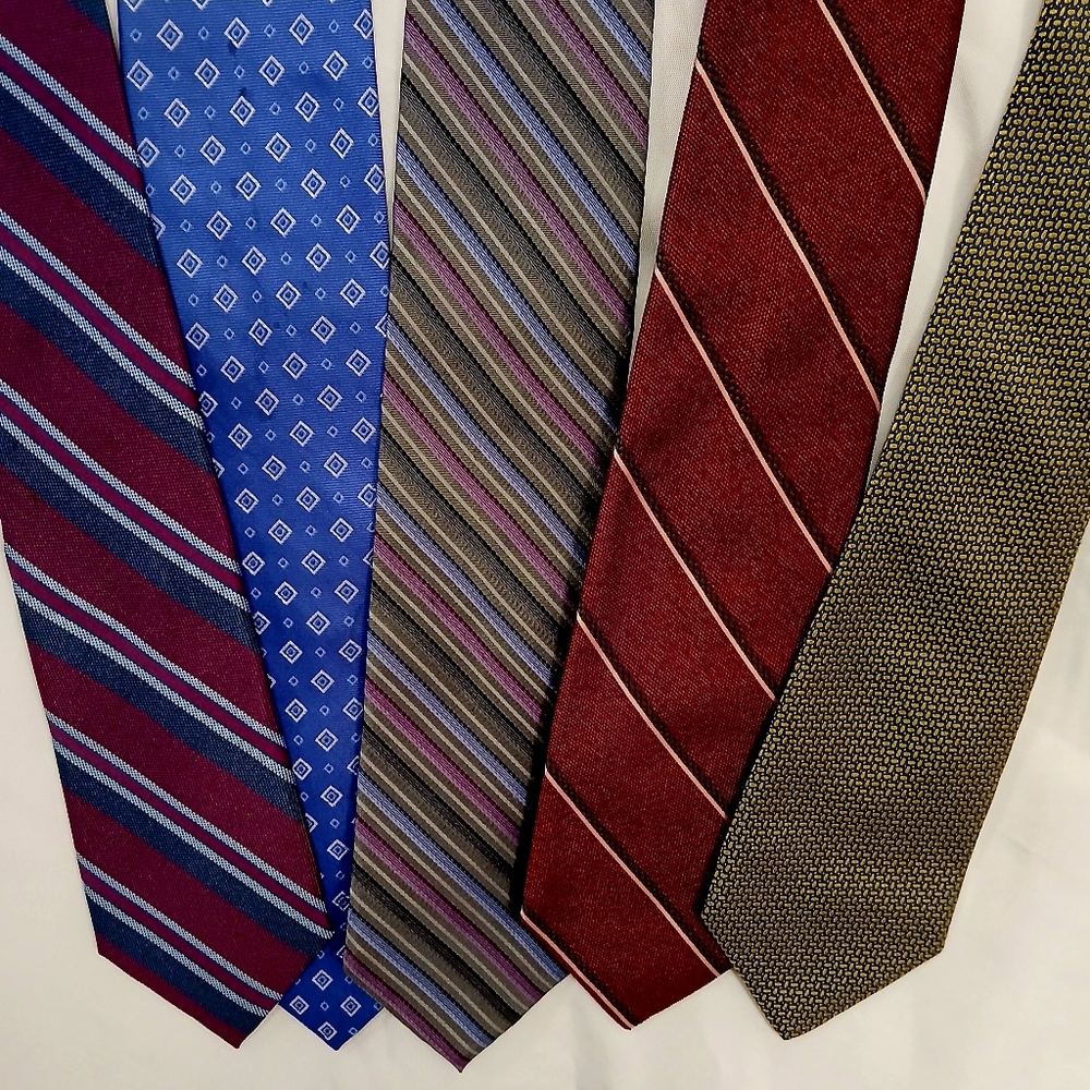 TOM JAMES SILK TIES LOT OF 5